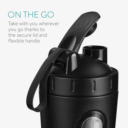 Navaris σέικερ πρωτεΐνης από ανοξείδωτο ατσάλι, 750 ml, Μαύρο, 52703.2.01