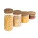 Σετ 4 βάζα αποθήκευσης Navaris με καπάκι, 1400ml, 1000ml, 600ml και 300ml, 54691.02.04