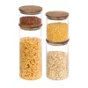 Σετ 4 βάζα αποθήκευσης Navaris με καπάκι, 1400ml, 1000ml, 600ml και 300ml, 54691.02.04