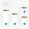 Σετ 4 βάζα αποθήκευσης Navaris με καπάκι, 1400ml, 1000ml, 600ml και 300ml, 54691.02.04