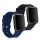 Σετ 2 ιμάντες για Xiaomi Amazfit Bip / Amazfit Bip Lite, kwmobile, σιλικόνη, μπλε / μαύρο, 54776.01