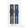 Σετ 2 ιμάντες για Xiaomi Amazfit Bip / Amazfit Bip Lite, kwmobile, σιλικόνη, μπλε / μαύρο, 54776.01