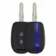 Θήκη κλειδιού αυτοκινήτου για Dacia / Renault - 2 κουμπιά - Keyless Go, kwmobile, Silicone, Black / Blue, 54813.02