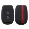 Θήκη κλειδιού αυτοκινήτου για Dacia / Renault - 2 κουμπιά - Keyless Go, kwmobile, Silicone, Black / Red, 54813.01