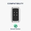 Θήκη κλειδιού αυτοκινήτου για Renault / Dacia - 4 κουμπιά - Keyless Go, kwmobile, Silicone, Black, 54806.03