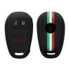 Θήκη κλειδιού αυτοκινήτου για Alfa Romeo - 3 κουμπιά, kwmobile, σιλικόνη, μαύρο, 53855.02