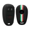 Θήκη κλειδιού αυτοκινήτου για Alfa Romeo - 3 κουμπιά, kwmobile, σιλικόνη, μαύρο, 53855.02