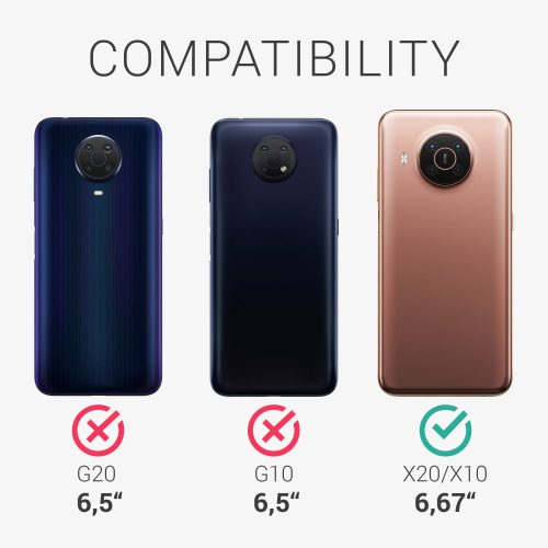 Σετ 3 προστατευτικών μεμβρανών για Nokia X20 / X10, kwmobile, εμπρός, διαφανές, 54877.1