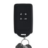 Θήκη κλειδιού αυτοκινήτου για Renault / Dacia - 4 κουμπιά - Keyless Go, kwmobile, Silicone, Black / White, 49769.18