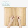 Cutie pentru paine Navaris din bambus, 35x35x35 cm, usa glisanta, maro, 54972.01