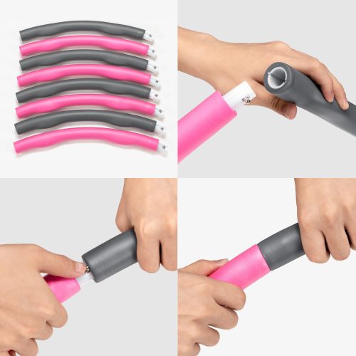 Σετ 3 ρυθμιζόμενων γυμναστικών κρίκων Navaris, Διάμετρος 95 cm και 34 cm, 54992.01.08