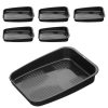 Set 6 tavi pentru incaltaminte Navaris, 32.7 x 23.6 x 6 cm, negre, negru, plastic