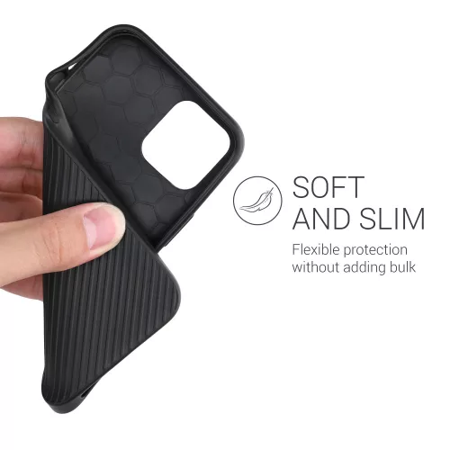 Θήκη για iPhone 12 / iPhone 12 Pro, Silicone, Black, 55098.01