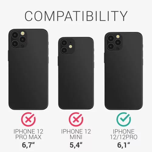 Θήκη για iPhone 12 / iPhone 12 Pro, Silicone, Black, 55098.01