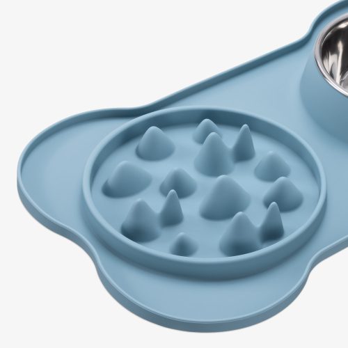 Navaris χαλάκι αργής σίτισης και ενσωματωμένο μπολ νερού, 42 x 25 cm, Μπλε, 55133,17