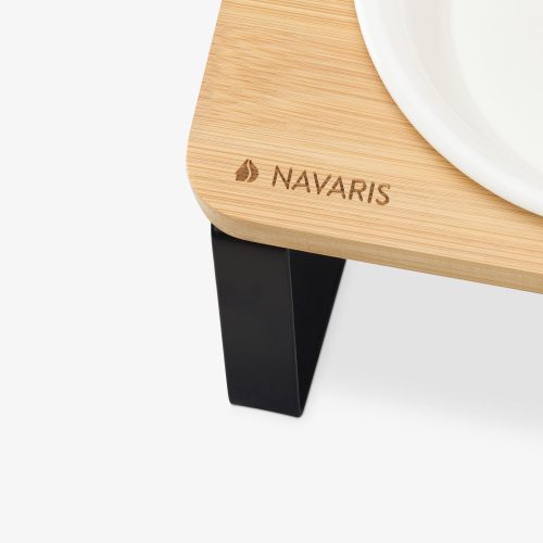 Σετ 2 Μπολ για σκύλους και γάτες με κεκλιμένο στήριγμα Navaris, 330 ml, 55228.2