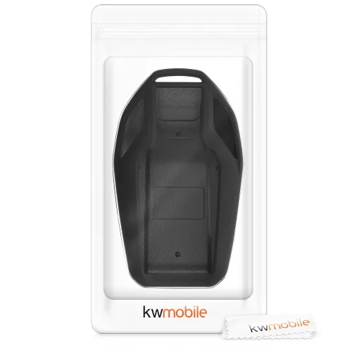 Θήκη κλειδιού αυτοκινήτου για BMW - Οθόνη, kwmobile, Πλαστική, Μαύρο / Κόκκινο, 49672.02