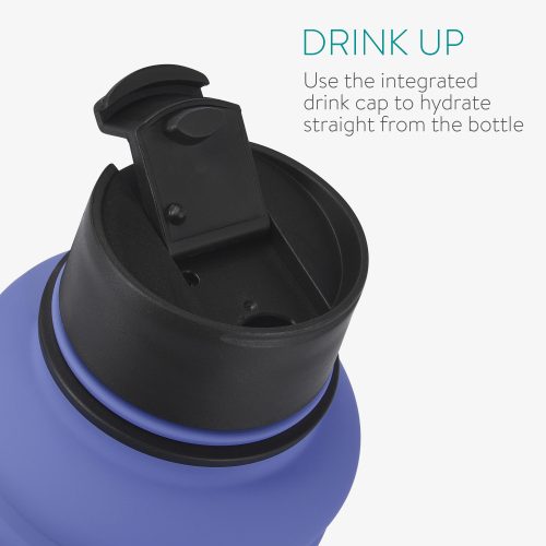 Μπουκάλι νερού Navaris ανοξείδωτο με μονό τοίχωμα, 1,3 λίτρα, Μπλε, 52873.04.02