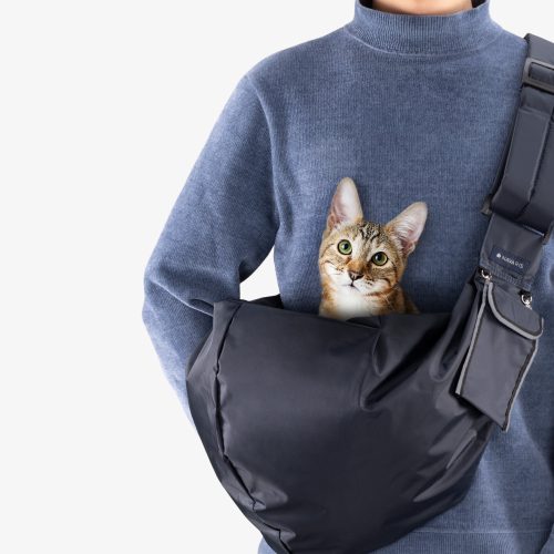 Σακίδιο πλάτης για κατοικίδια Navaris, Polyester, Μαύρο, 55577.17