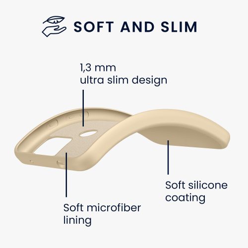 Θήκη για Google Pixel 4a 5G, Silicon, Cream, 53779.154