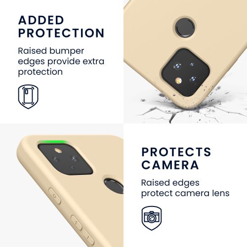 Θήκη για Google Pixel 4a 5G, Silicon, Cream, 53779.154