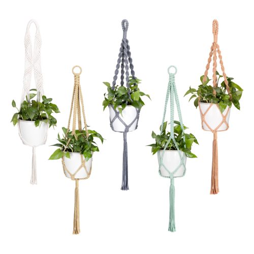 Set 5 Suporturi pentru ghivece Navaris, 101,6 cm, 5 culori, bumbac, 55717.01