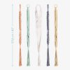Set 5 Suporturi pentru ghivece Navaris, 101,6 cm, 5 culori, bumbac, 55717.01