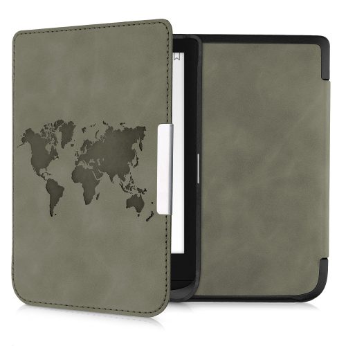 Κάλυμμα για PocketBook Touch Lux 5 / Touch Lux 4 / Touch HD 3, Οικολογικό δέρμα, Γκρι, kwmobile, 50228.07