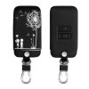 Θήκη κλειδιού αυτοκινήτου για Renault / Dacia - 4 Κουμπιά - Keyless Go, kwmobile, Οικολογικό δέρμα, Μαύρο / Λευκό, 44637.44