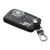 Θήκη κλειδιού αυτοκινήτου για Renault / Dacia - 4 Κουμπιά - Keyless Go, kwmobile, Οικολογικό δέρμα, Μαύρο / Λευκό, 44637.44