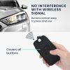 Θήκη κλειδιού αυτοκινήτου για Renault / Dacia - 4 Κουμπιά - Keyless Go, kwmobile, Οικολογικό δέρμα, Μαύρο / Λευκό, 44637.44