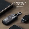 Θήκη κλειδιού αυτοκινήτου για Renault / Dacia - 4 Κουμπιά - Keyless Go, kwmobile, Οικολογικό δέρμα, Μαύρο / Λευκό, 44637.44