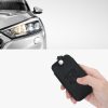 Θήκη κλειδιού αυτοκινήτου για Renault / Dacia - 4 Κουμπιά - Keyless Go, kwmobile, Οικολογικό δέρμα, Μαύρο / Λευκό, 44637.44