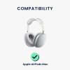 Σετ 2 μαξιλαριών αυτιών για ακουστικά Apple AirPods Max, Kwmobile, Γκρι, Οικολογικό δέρμα, 55895.19