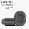 Σετ 2 μαξιλαριών αυτιών για ακουστικά Apple AirPods Max, Kwmobile, Γκρι, Οικολογικό δέρμα, 55895.19