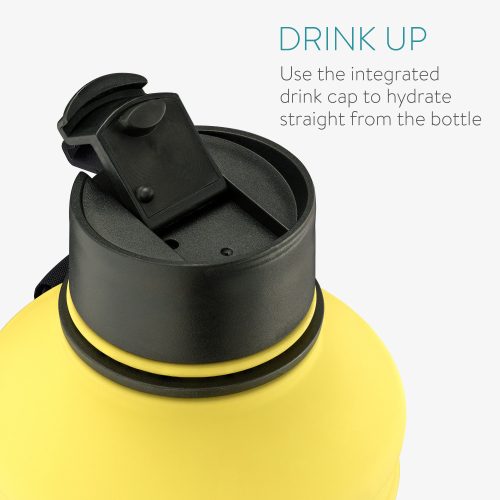 Navaris μπουκάλι νερού μονότοιχο από ανοξείδωτο χάλυβα, 2,2 λίτρα, Πορτοκαλί, 53701,29