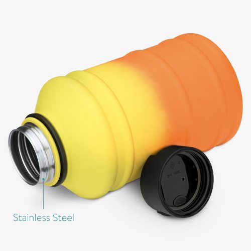 Navaris μπουκάλι νερού μονότοιχο από ανοξείδωτο χάλυβα, 2,2 λίτρα, Πορτοκαλί, 53701,29