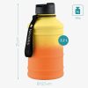 Navaris μπουκάλι νερού μονότοιχο από ανοξείδωτο χάλυβα, 2,2 λίτρα, Πορτοκαλί, 53701,29