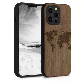   Θήκη για iPhone 13 Pro, Ξύλινη, Καφέ, 55967.02