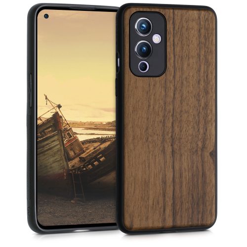 Θήκη για OnePlus 9, Wood, Brown, 56039.18, kwmobile