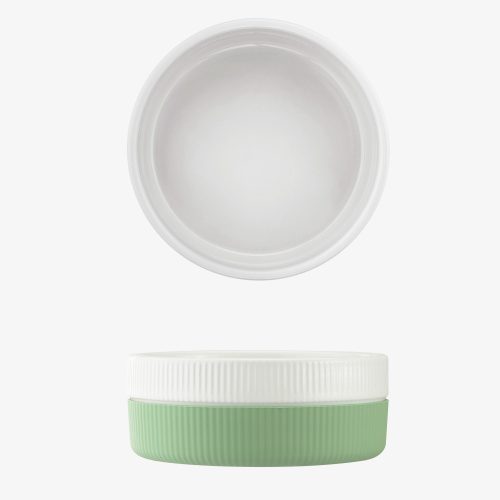 Σετ 2 μπολ για γάτες και σκύλους Navaris, Αντιολισθητικό, Πράσινο, 53411.07