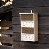 Hotel pentru albine Navaris, cu 4 camere de reproducere 40x26x10.5 cm, lemn, 56086.01