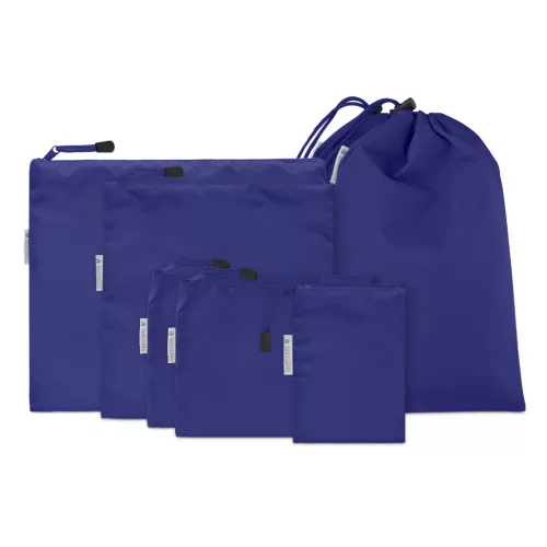 Σετ 7 ταξιδιωτικές τσάντες Navaris, Polyester, Blue, 50581.17.01