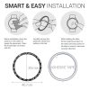 Πλαίσιο καντράν για Samsung Galaxy Watch 4 Classic (46mm), kwmobile, Steel, Black, 56179.01