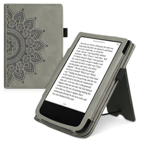 Κάλυμμα για PocketBook Touch Lux 5 / Touch Lux 4 / Touch HD 3, Οικολογικό δέρμα, Γκρι, kwmobile, 54817.06