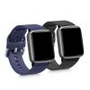 Σετ 2 ιμάντων για Willful Smartwatch/Fitnesstracker, Kwmobile, Μαύρο/Μπλε, Σιλικόνη, 56230.01