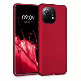   Θήκη για Xiaomi Mi 11, Silicone, Red, 54189.36, kwmobile