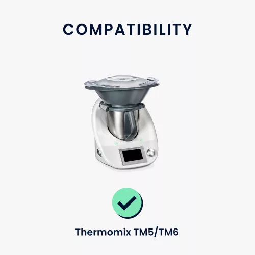 Προστατευτικό κάλυμμα για Thermomix TM6/TM5, Kwmobile, Μαύρο/Λευκό, Πλαστικό, 55449.02