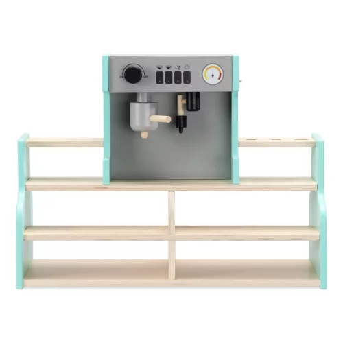 Set joc Magazin de cafea din lemn Navaris, 27 accesorii, 42 x 30, 5 x 18, 1 cm, 18 + luni, maro, lemn