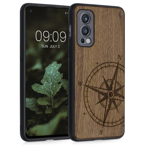 Θήκη για OnePlus Nord 2 5G, Wood, Brown, 56448.01, kwmobile